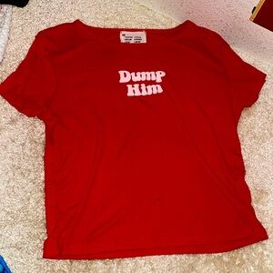 Red “Dump Him” shirt